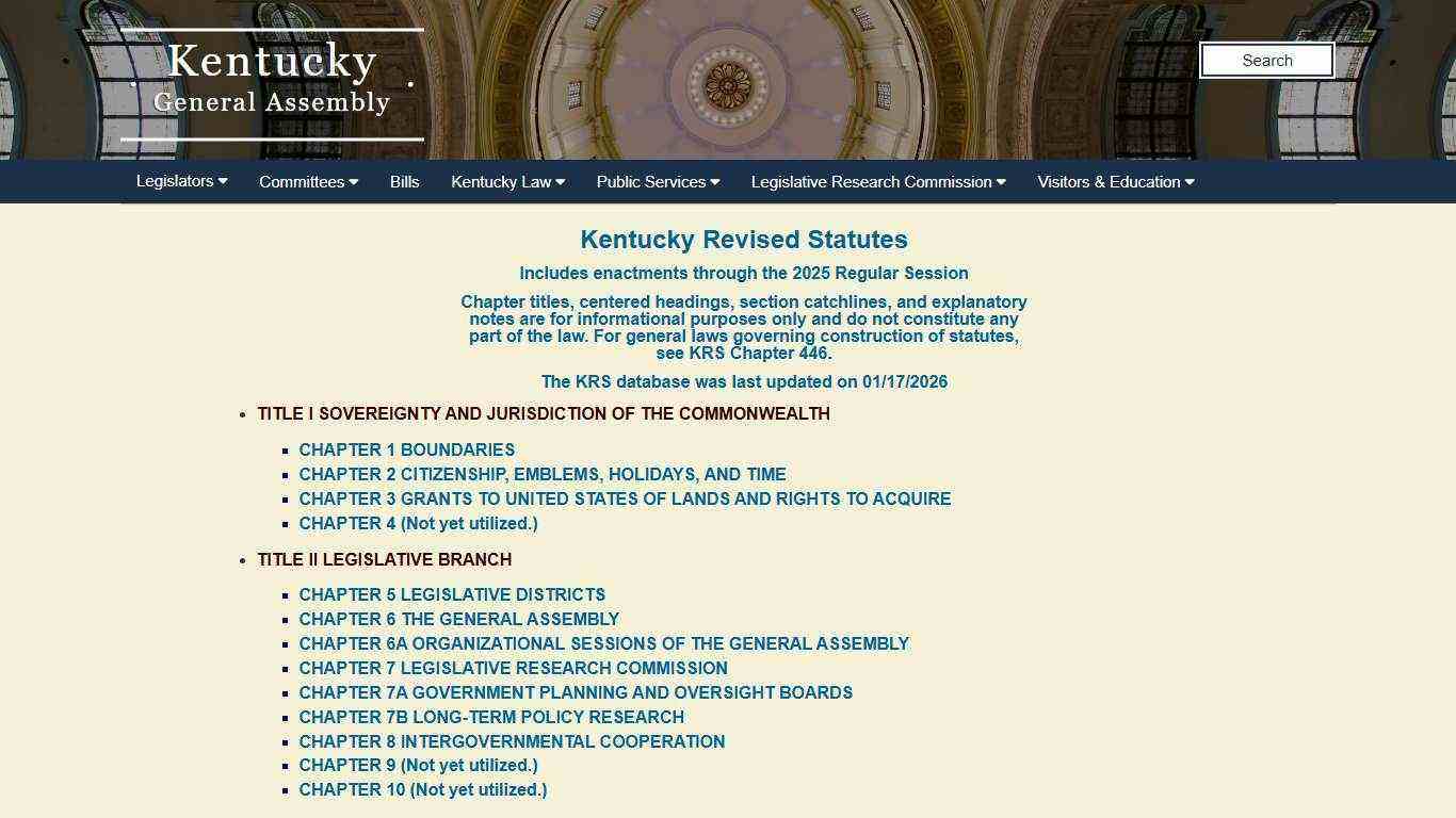 Kentucky Revised Statutes